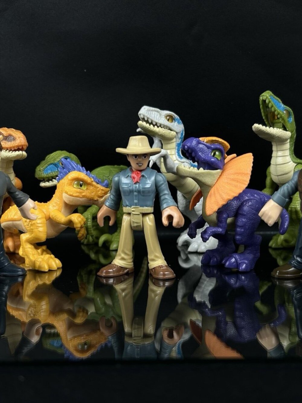 Imaginext Jurassic World Raptors Dracorex Dilophosaurus Lot Grady Alan Grant